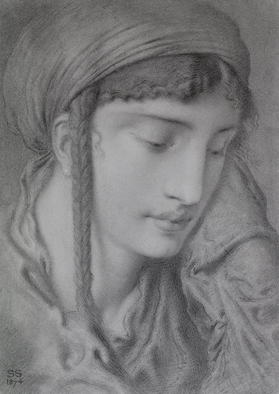 Hebrajska dziewczyna autorstwa Simeon Solomon