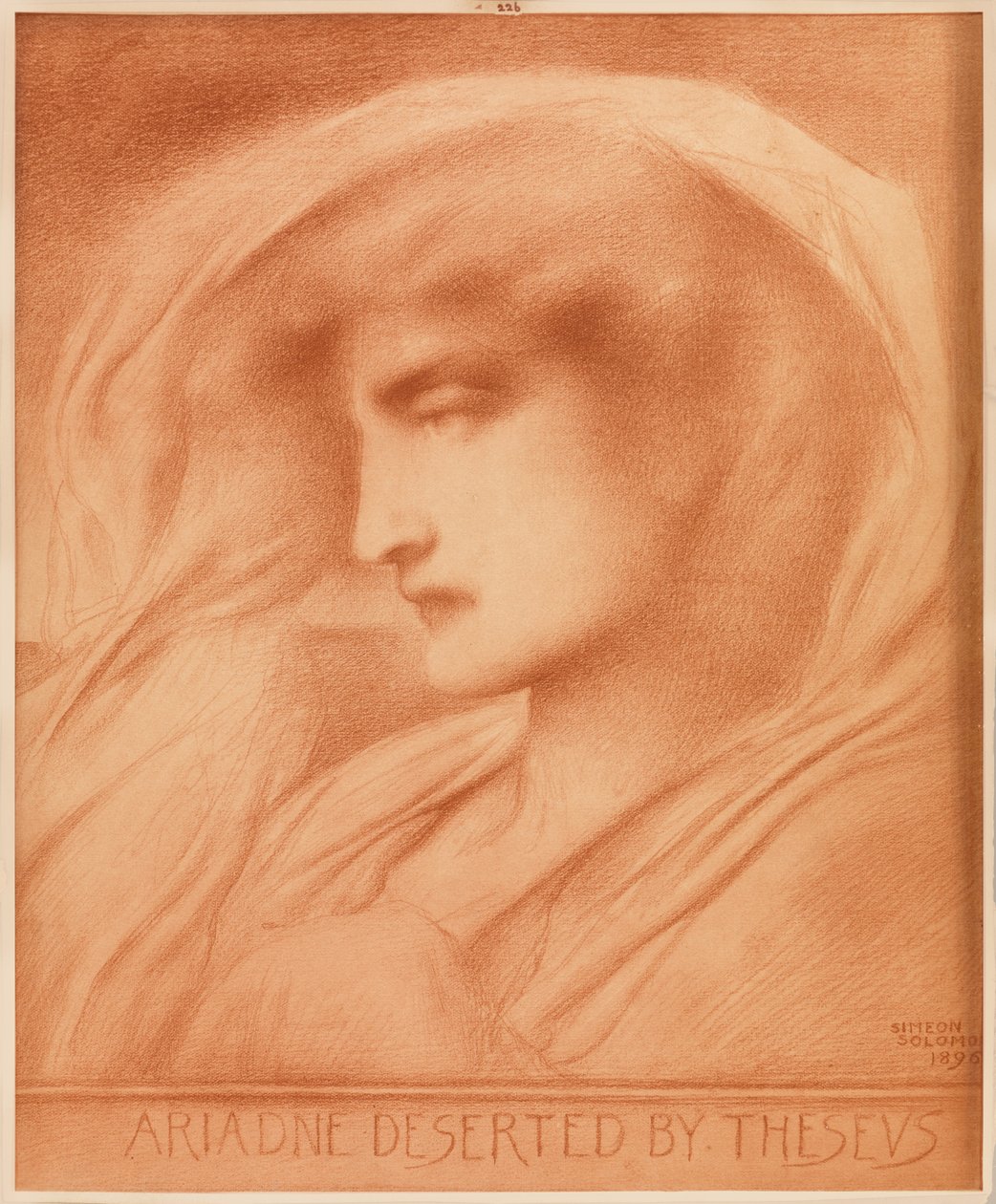 Ariadna opuszczona przez Tezeusza (reprodukcja fotograficzna w sepii) autorstwa Simeon Solomon