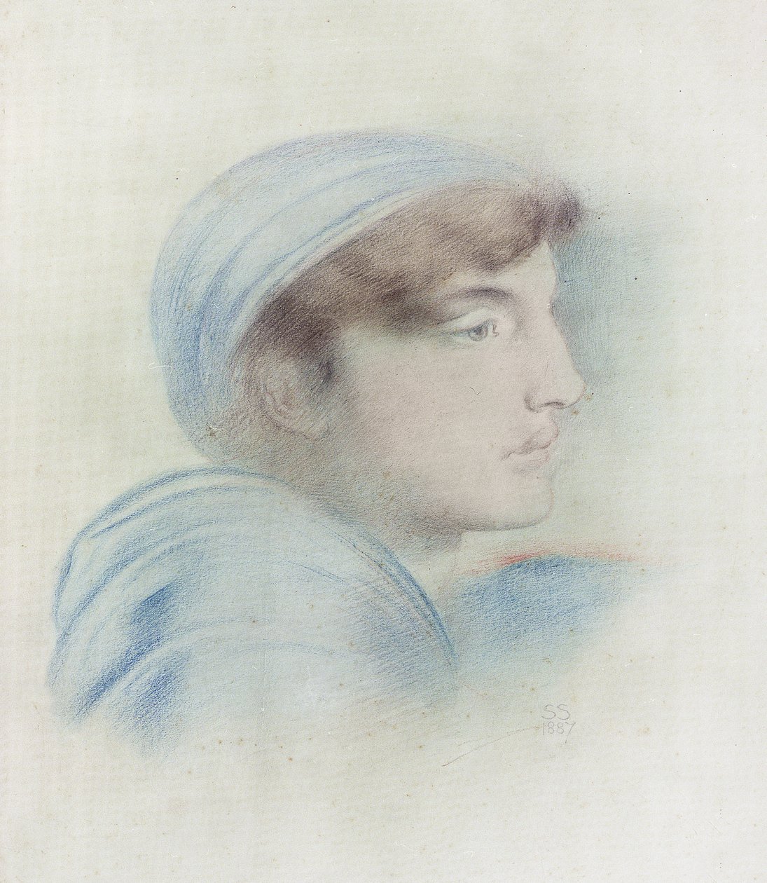Badanie postaci w profilu autorstwa Simeon Solomon