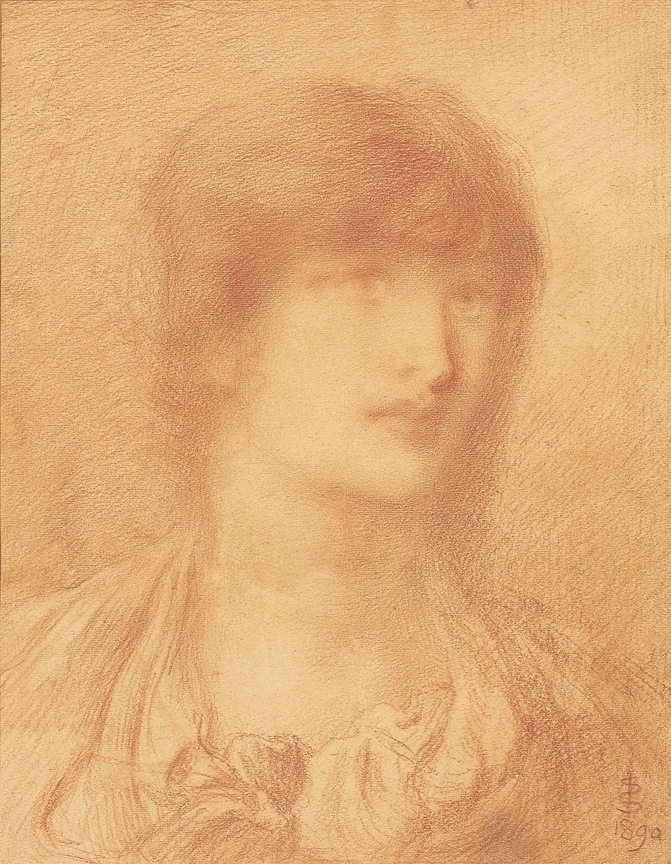 Głowa młodej dziewczyny, 1890 autorstwa Simeon Solomon