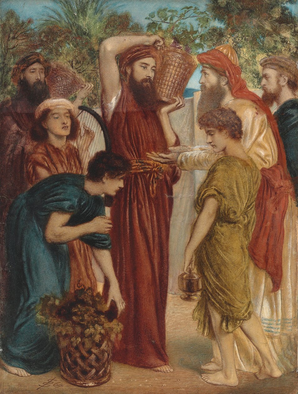 Ofiarowanie pierwszych owoców żniwa autorstwa Simeon Solomon