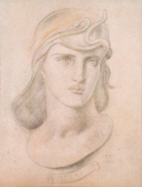 Studium idealnej głowy autorstwa Simeon Solomon