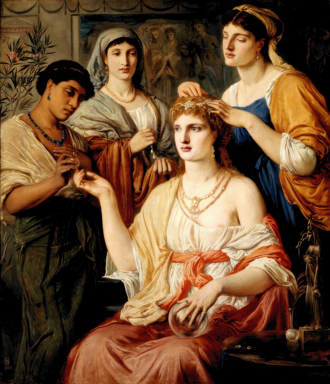 Toaleta rzymskiej damy autorstwa Simeon Solomon