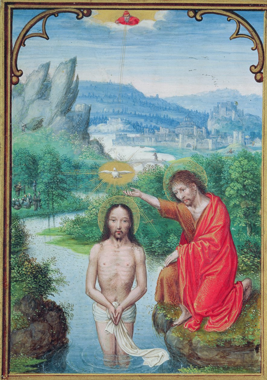 W.99 fol.24v Chrzest Chrystusa autorstwa Simon Bening