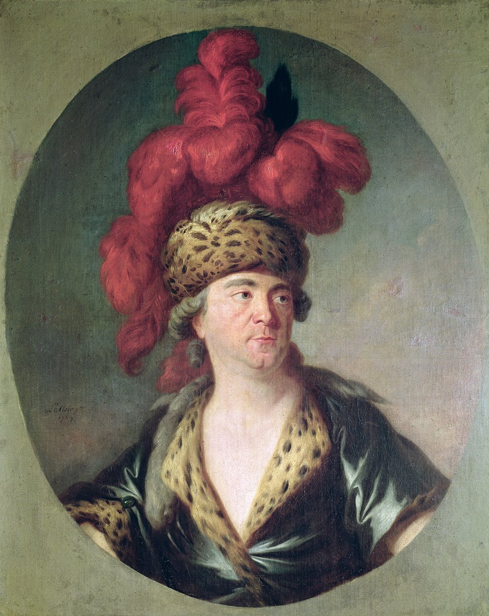 Aktor Lekain (1728-78) w roli Czyngis-chana w operze „L