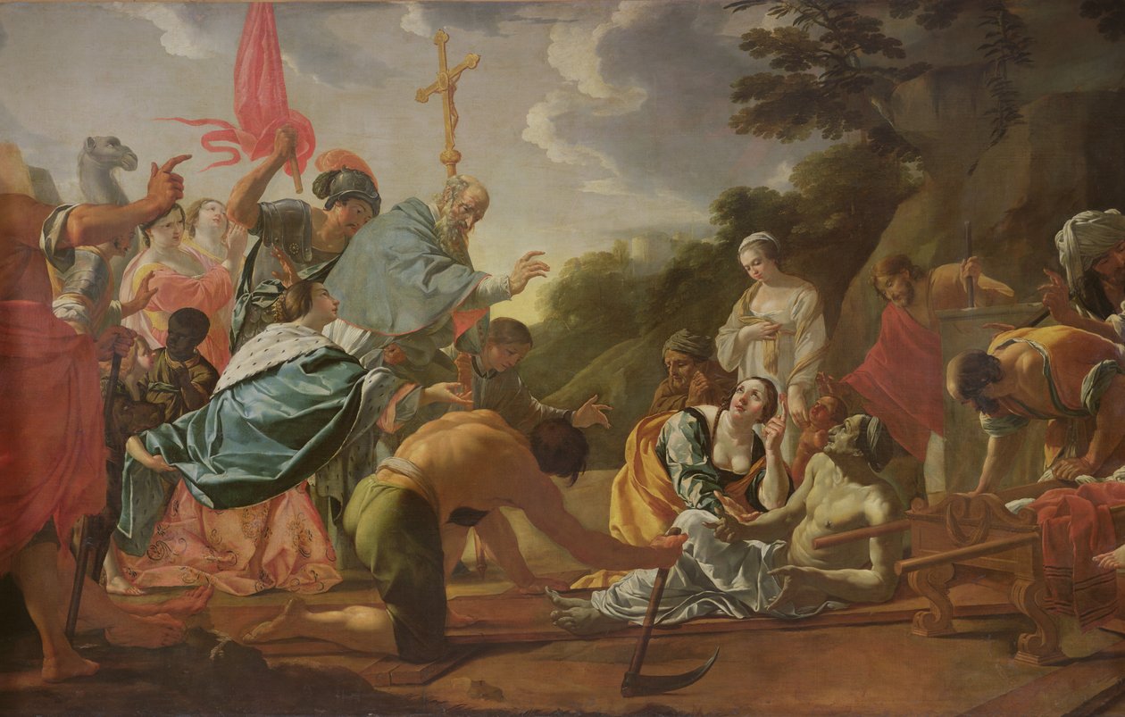 Wynalezienie Prawdziwego Krzyża autorstwa Simon Vouet