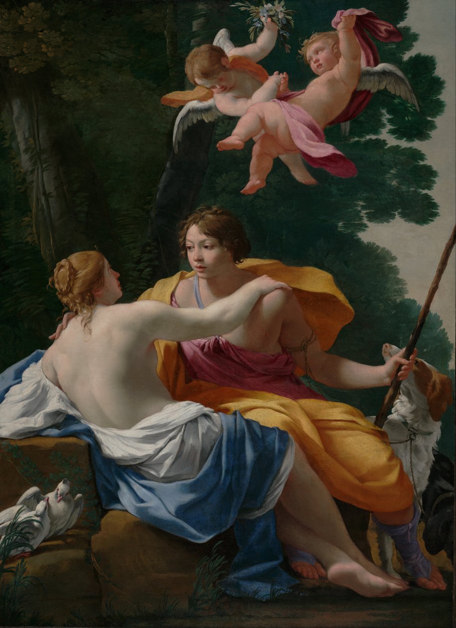Wenus i Adonis autorstwa Simon Vouet