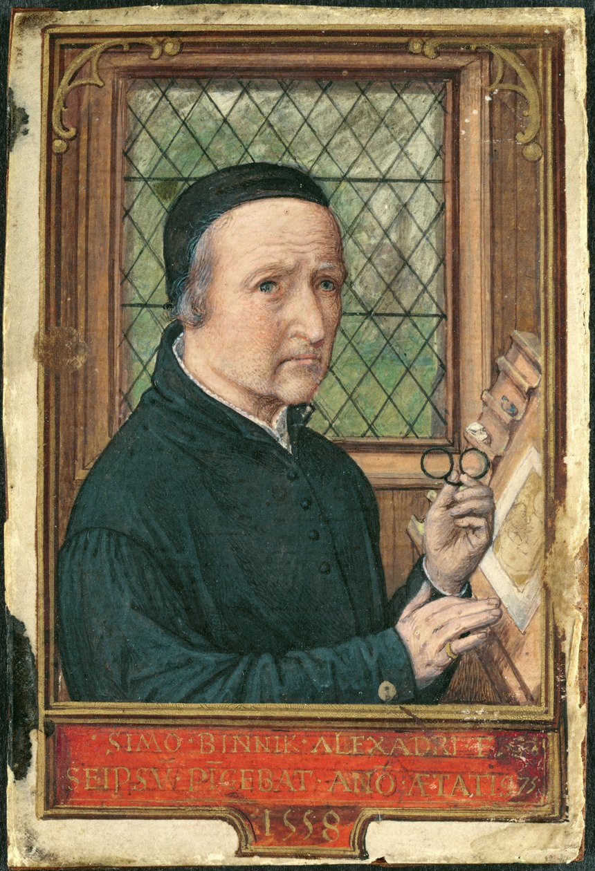Add 18855 Autoportret Simona Beninga, z księgi godzin, ok. 1540 autorstwa Simon Bening