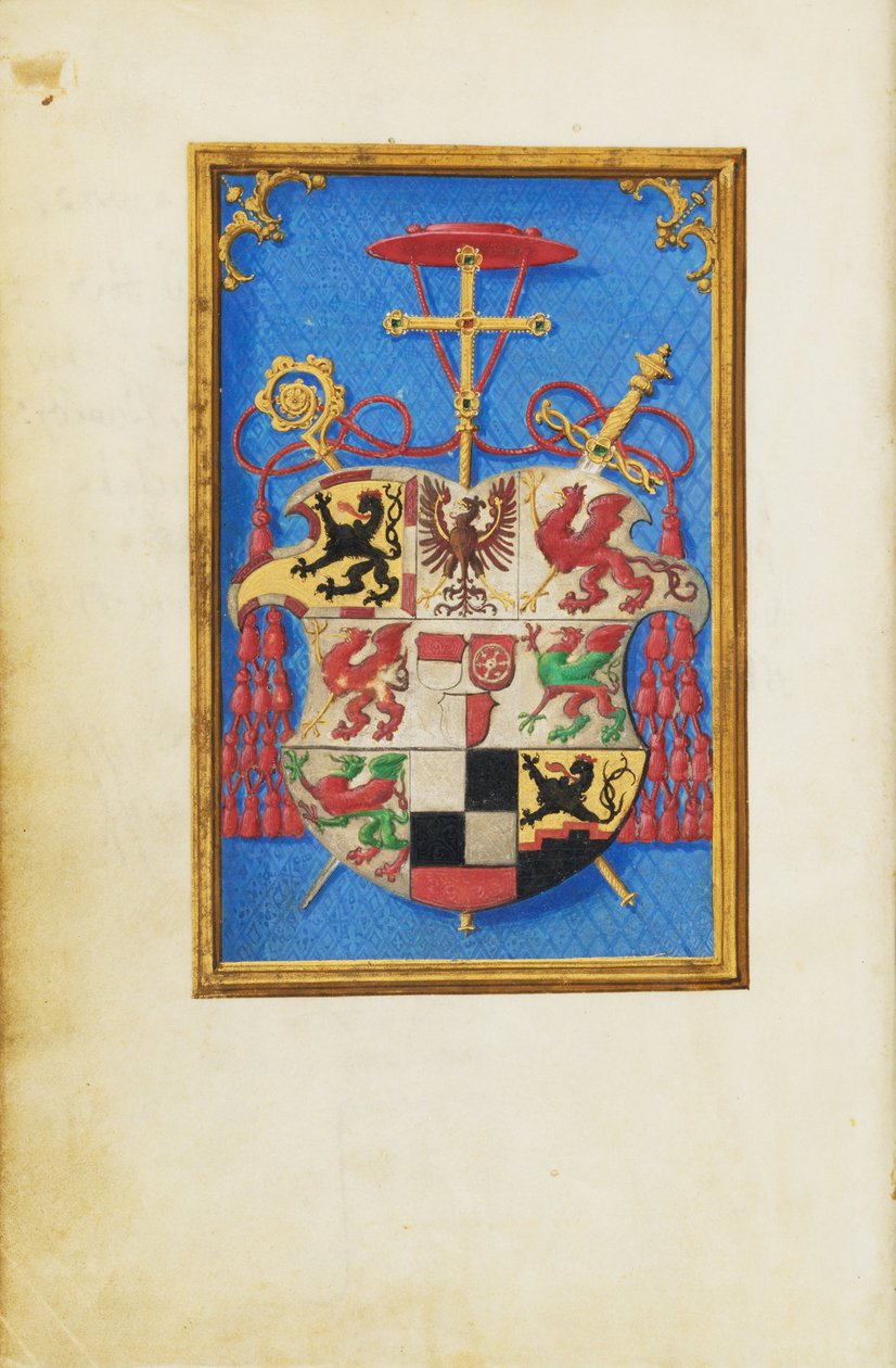 Blazon kardynała Albrechta von Brandenburg autorstwa Simon Bening
