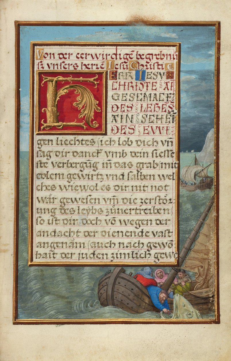Rand mit Jona ins Meer geworfen autorstwa Simon Bening
