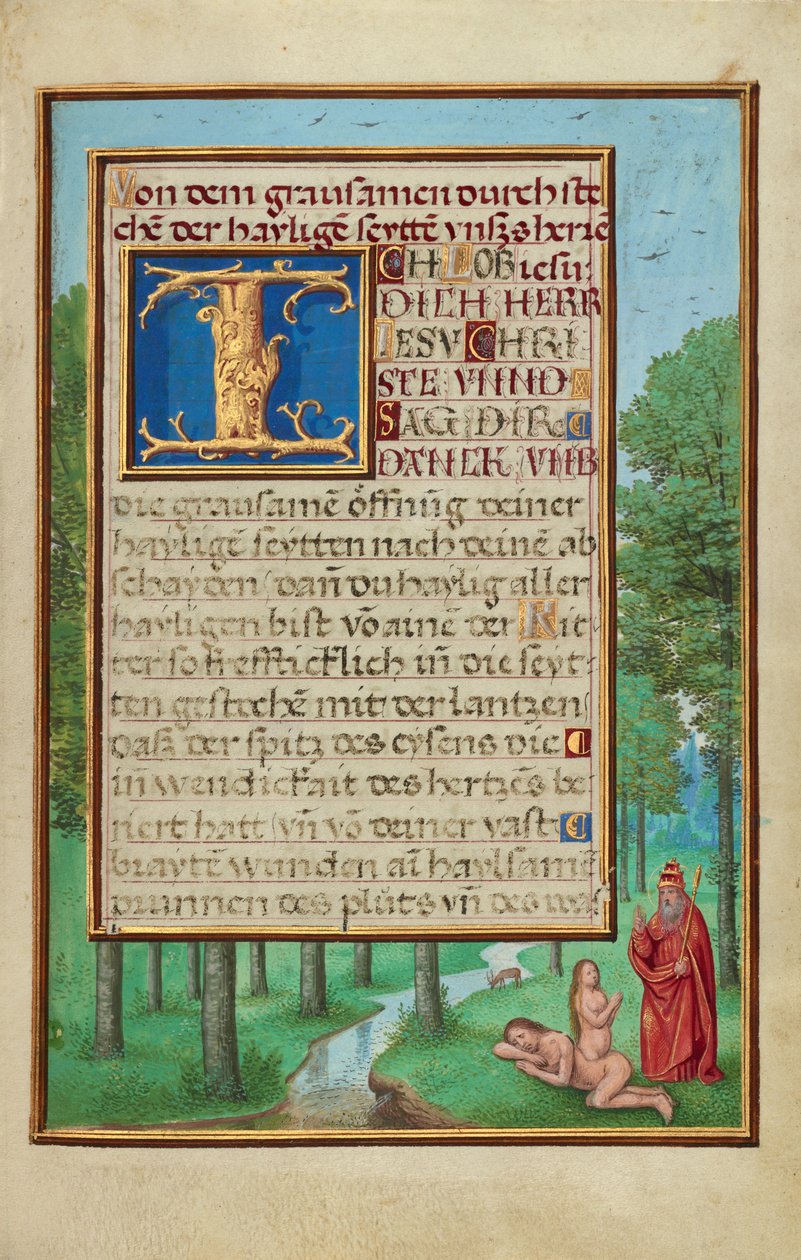 Rand mit der Erschaffung Evas autorstwa Simon Bening
