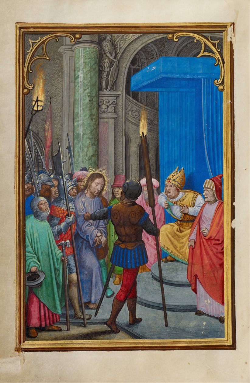 Chrystus przed Kajfaszem autorstwa Simon Bening