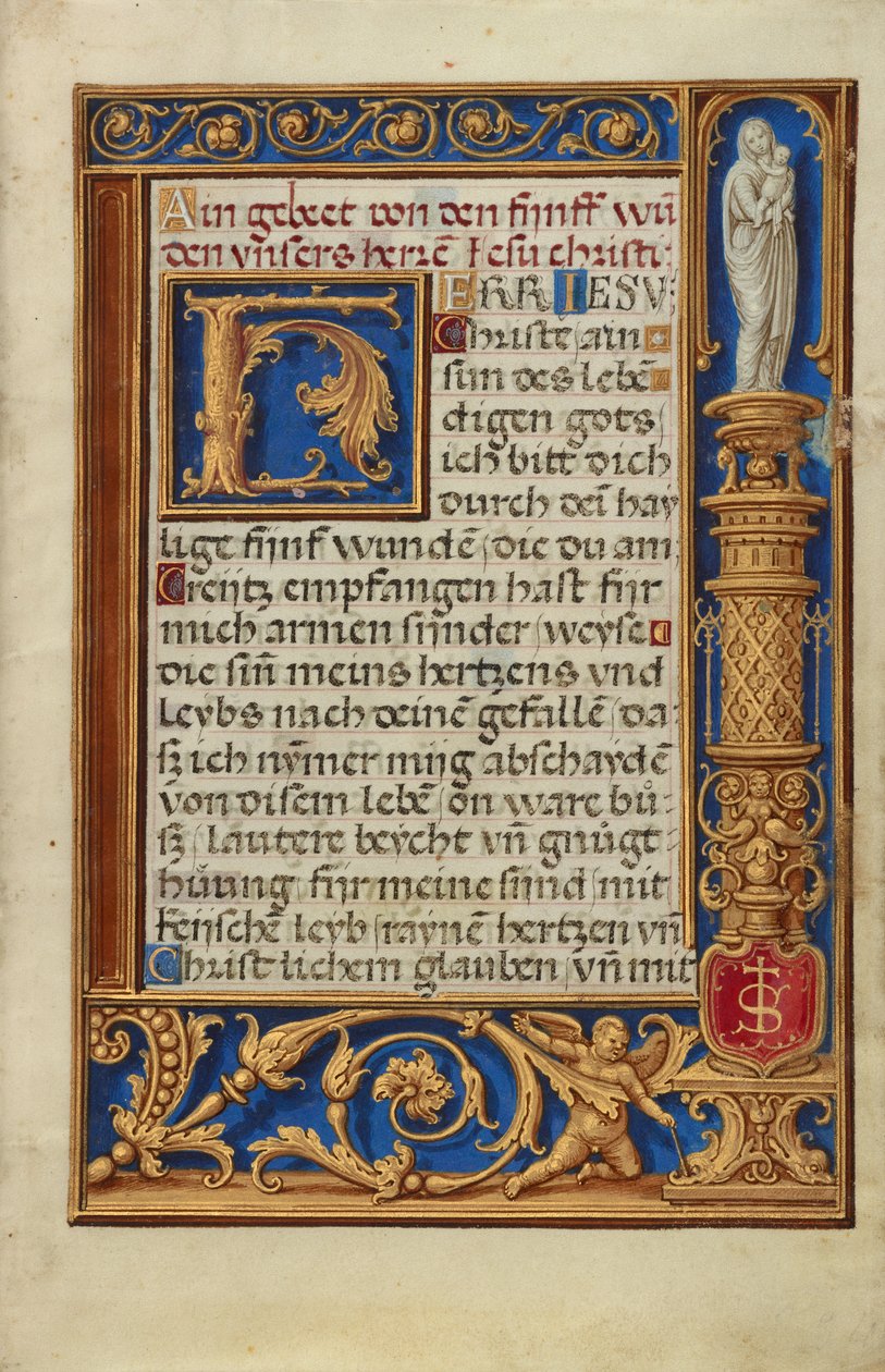 Geschmückte Textseite autorstwa Simon Bening