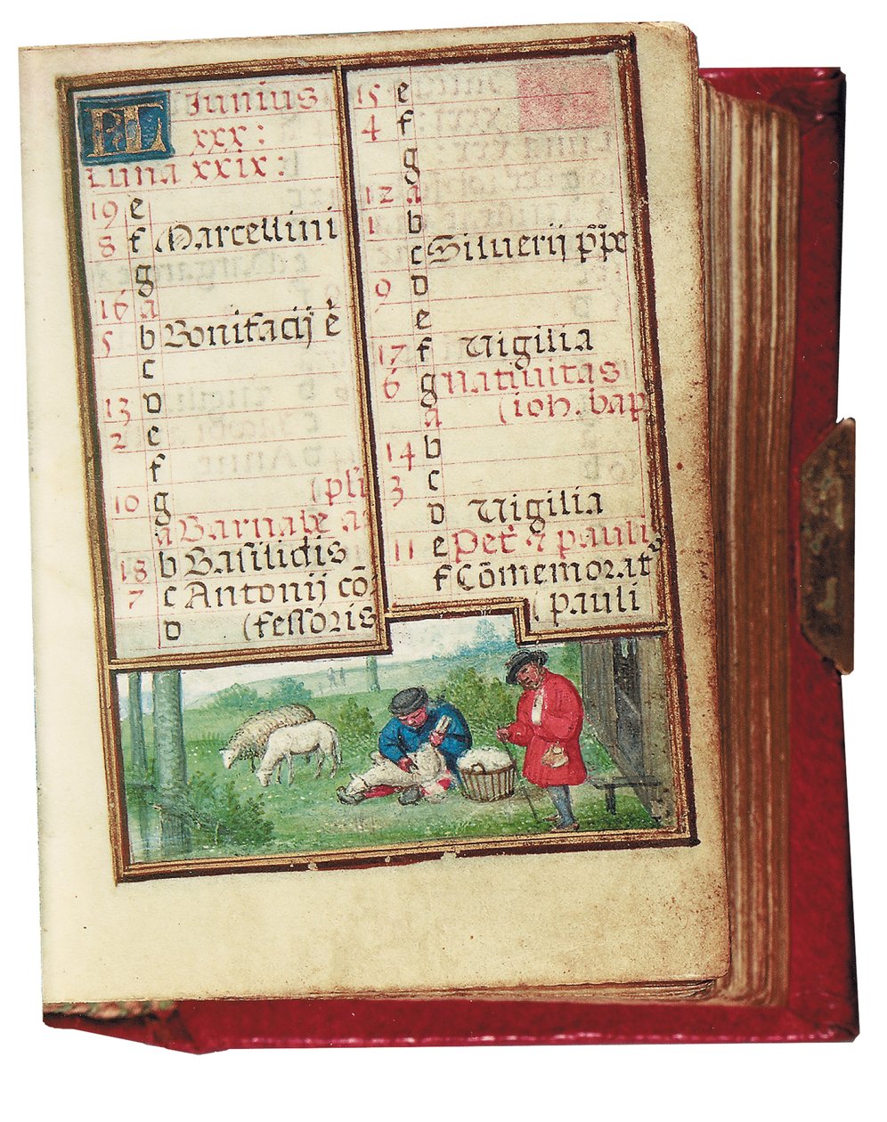 Folio z miniaturowej Księgi Godzin, korzystanie z Rzymu, Brugia, 1530-35 autorstwa Simon Bening