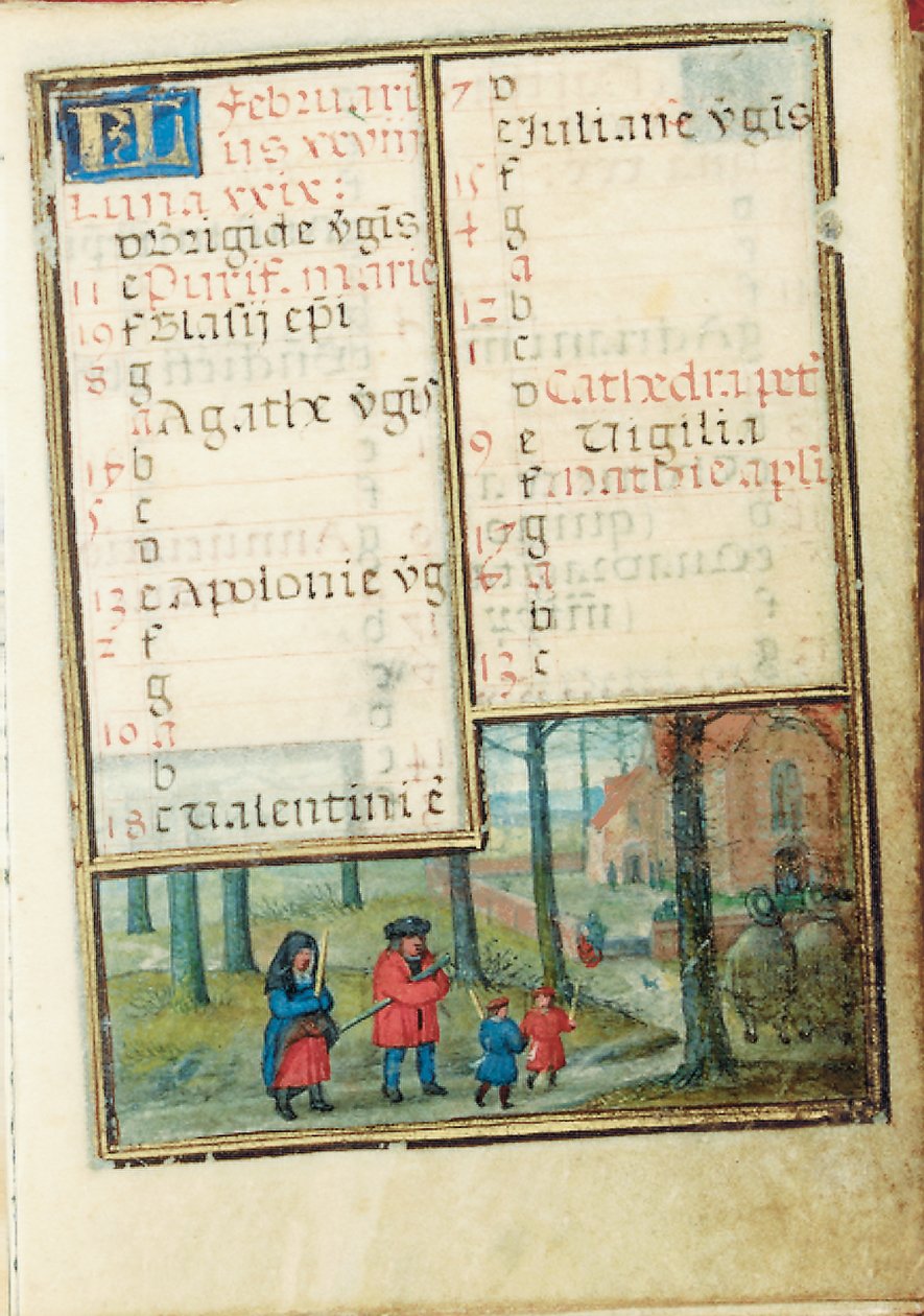 Folio z miniaturowej Księgi Godzin, korzystanie z Rzymu, Brugia, 1530-35 autorstwa Simon Bening