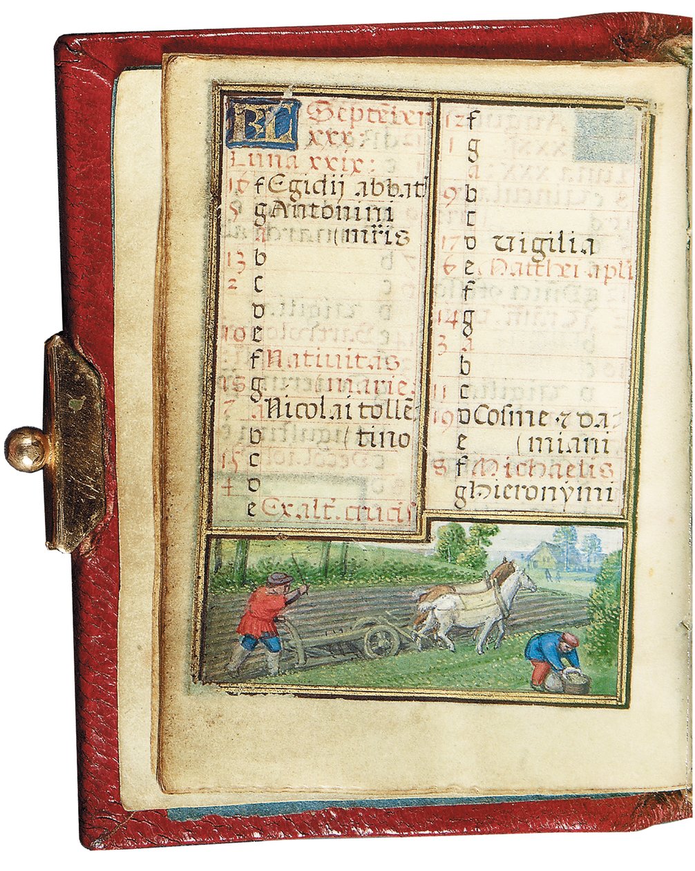 Folio z miniaturowej Księgi Godzin, korzystanie z Rzymu, Brugia, 1530-35 autorstwa Simon Bening