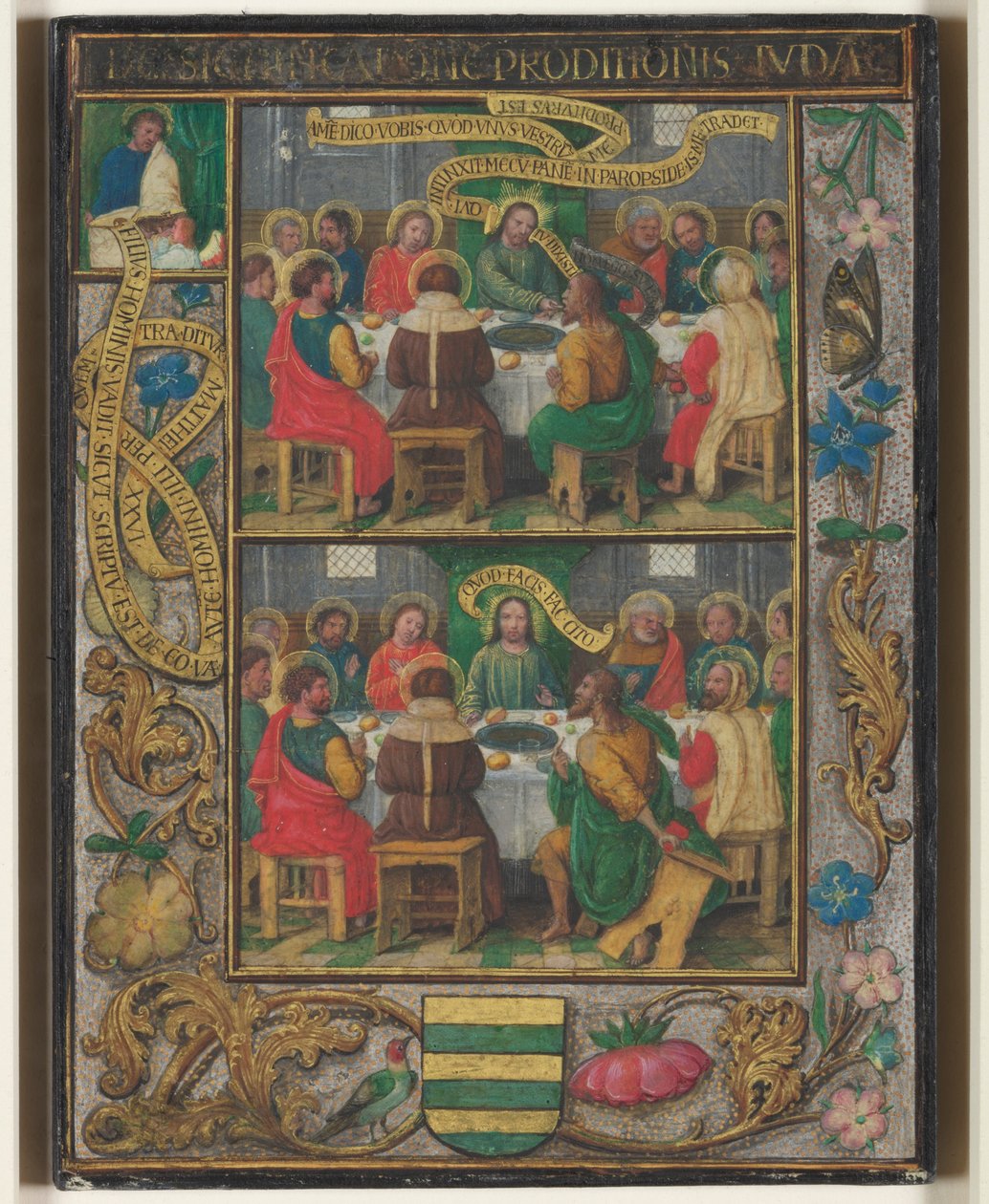 Jednoskrzydło ze scenami z Ostatniej Wieczerzy, ok. 1525-1530. autorstwa Simon Bening