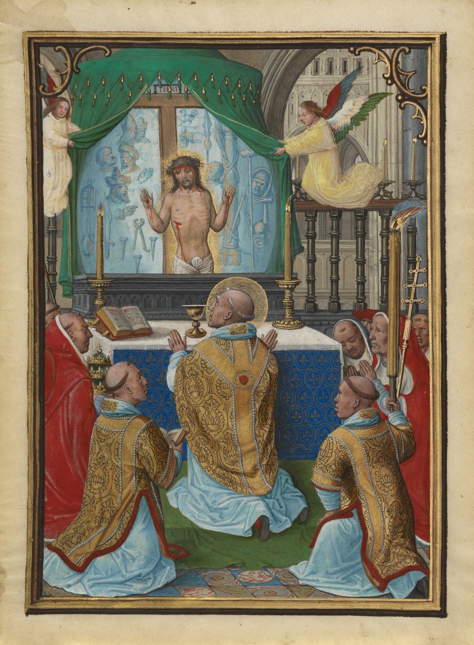 Die Messe des Heiligen Gregor autorstwa Simon Bening