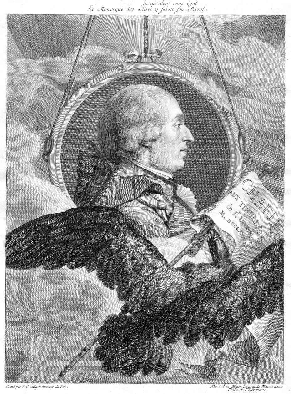 Jacques Alexandre Cesar Charles, fizyk francuski, ok. 1783 r. autorstwa Simon Charles Miger