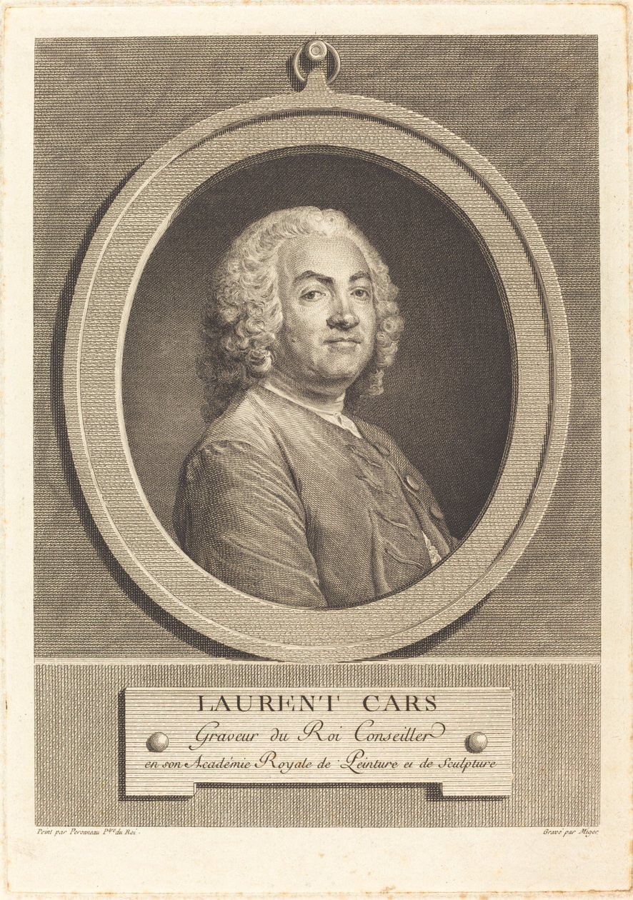 Samochody Laurenta autorstwa Simon Charles Miger after Jean Baptiste Perronneau