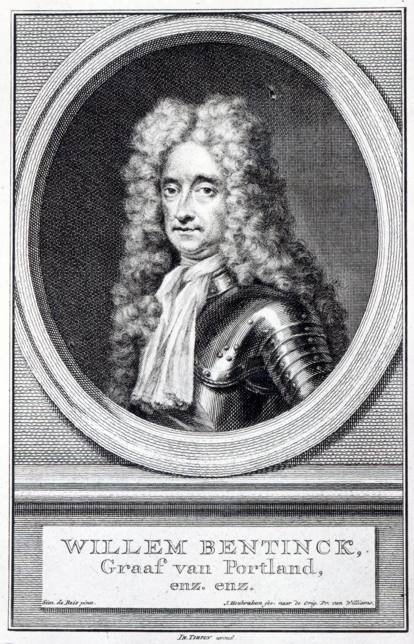 William Bentinck, 1. hrabia Portland, grawerowane przez Jacobusa Houbrakena według oryginału Roberta Williamsa autorstwa Simon Du Bois