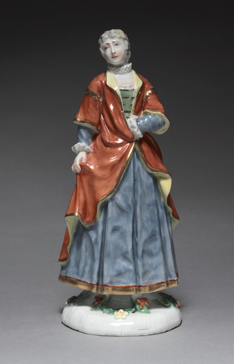 Figurka z włoskiej komedii: Izabela, ok. 1753 (porcelana z dekoracją emaliowaną) autorstwa Simon Feilner