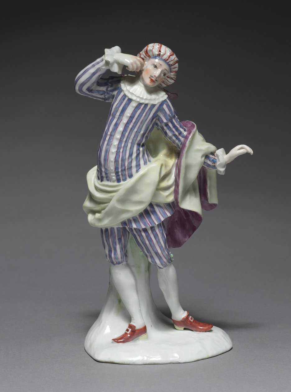 Figurka z włoskiej komedii: Mezetin, ok. 1753 (porcelana z dekoracją emaliowaną) autorstwa Simon Feilner