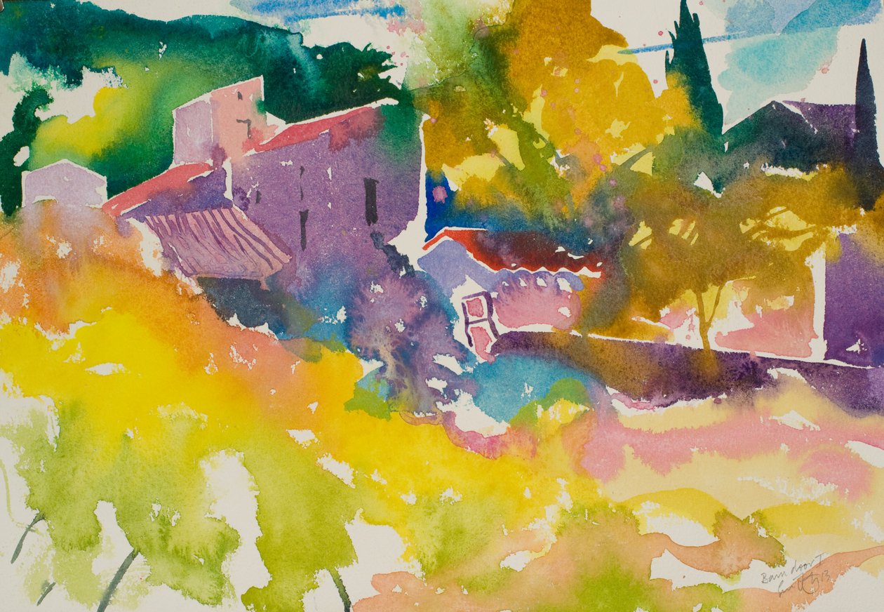 Drzwi stodoły 1, 2013 (akwarela) autorstwa Simon Fletcher