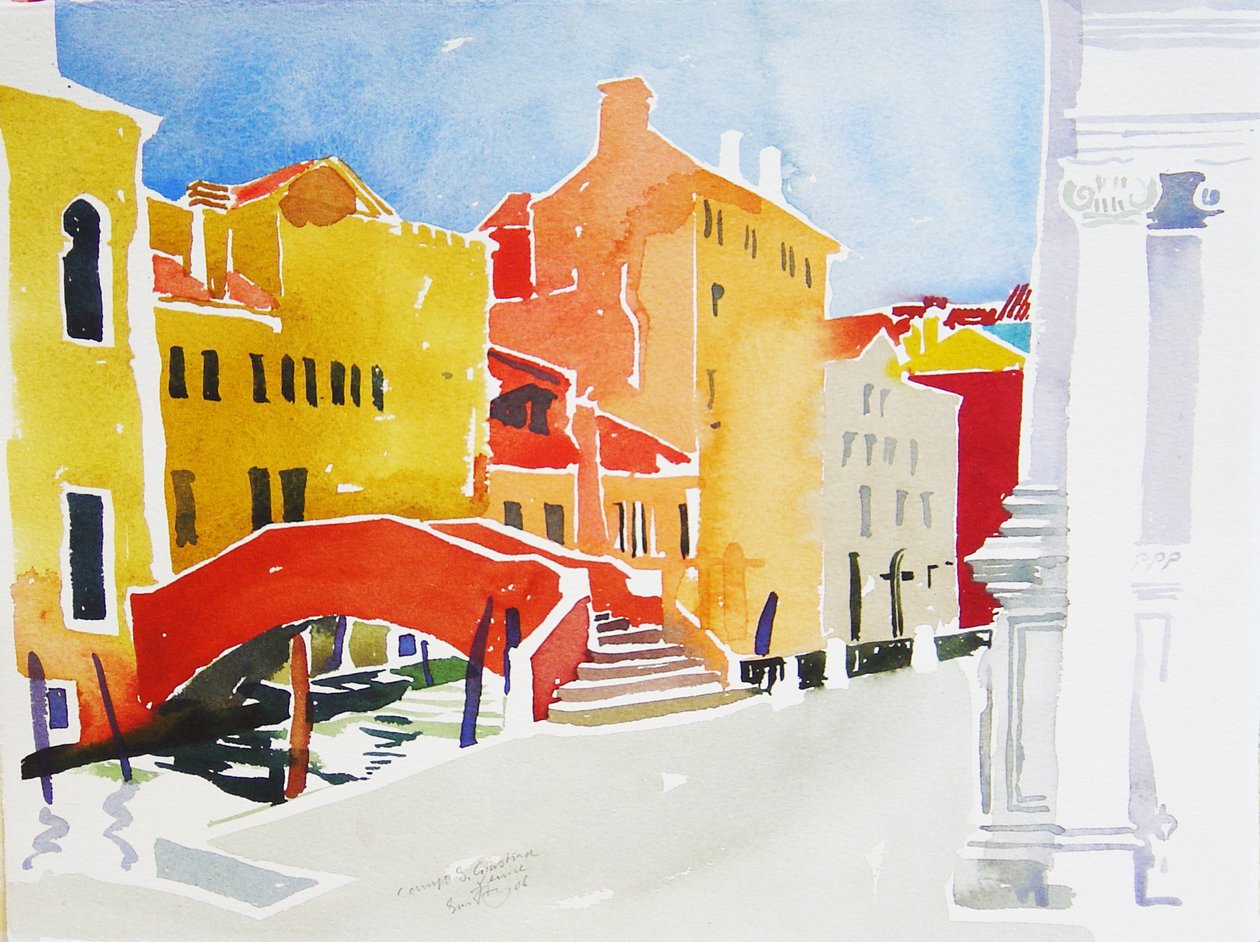 Campo S Guistina, 2006 (akwarela) autorstwa Simon Fletcher