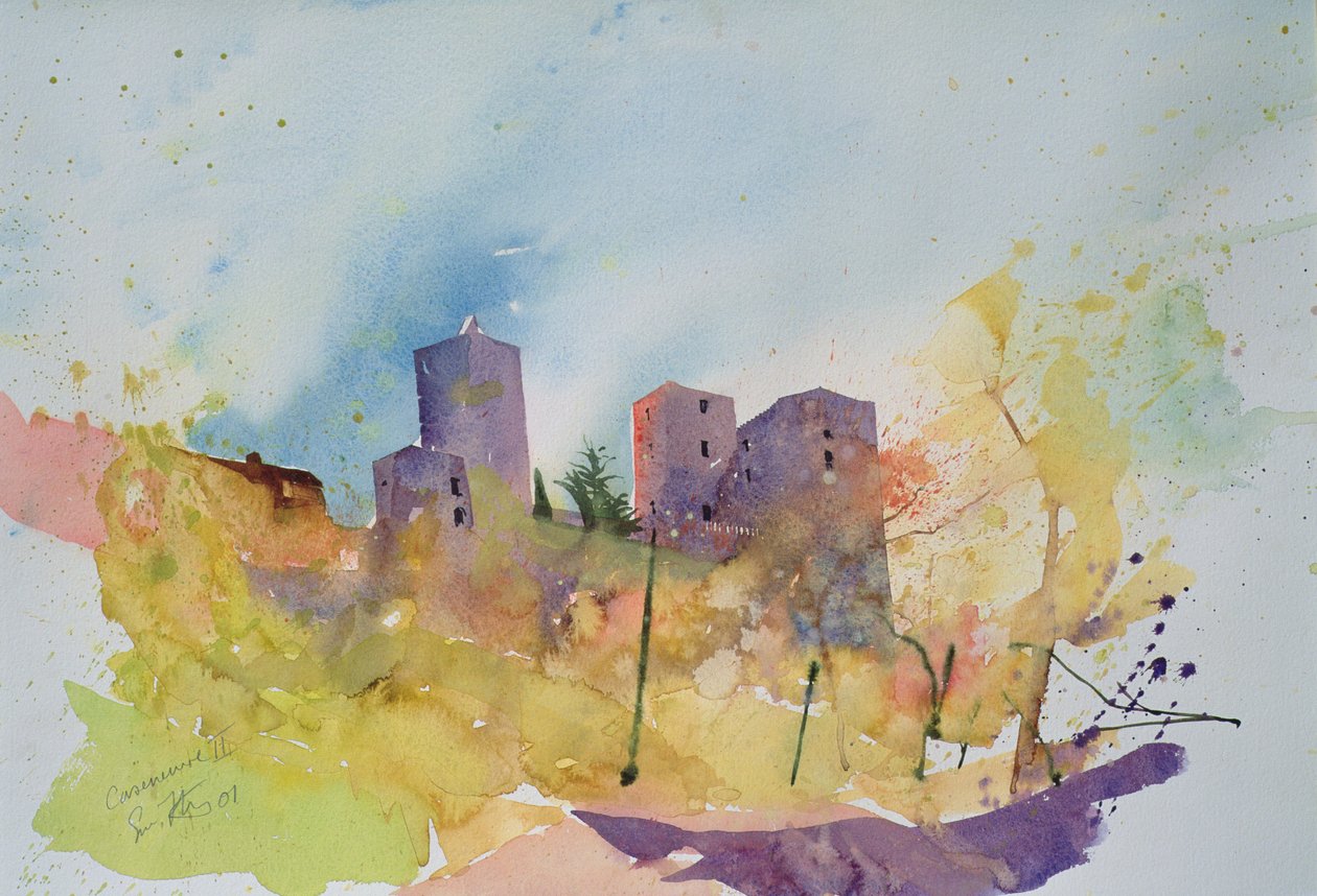 Caseneuve, Francja, 2001 (akwarela) autorstwa Simon Fletcher
