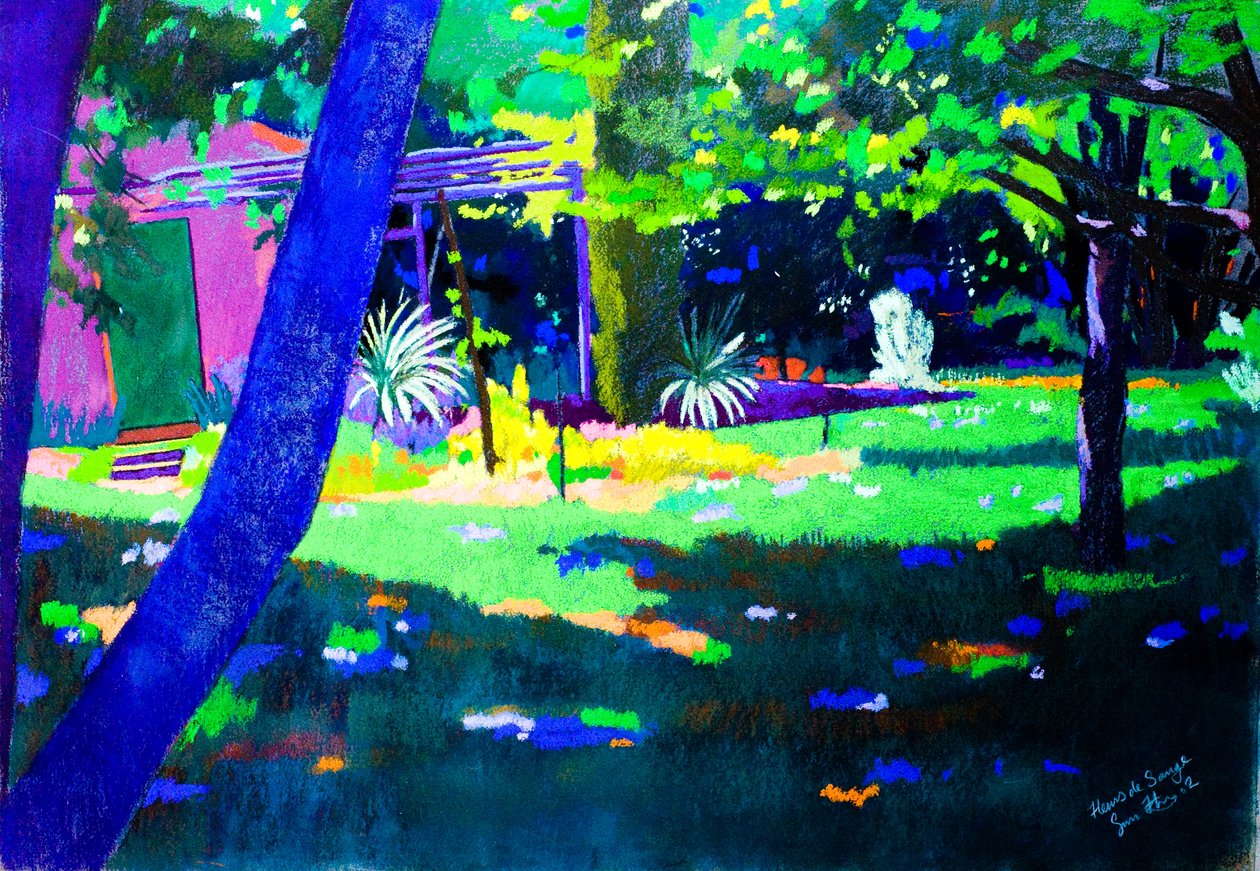 Kwiaty szałwii (pastel na papierze) autorstwa Simon Fletcher