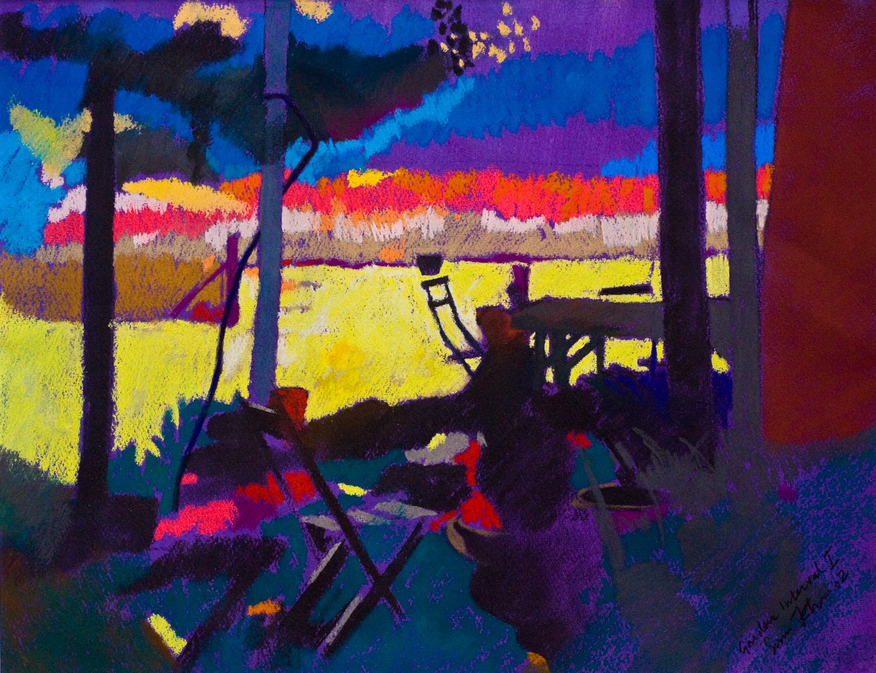 Garden Interval 1 (pastel na papierze) autorstwa Simon Fletcher