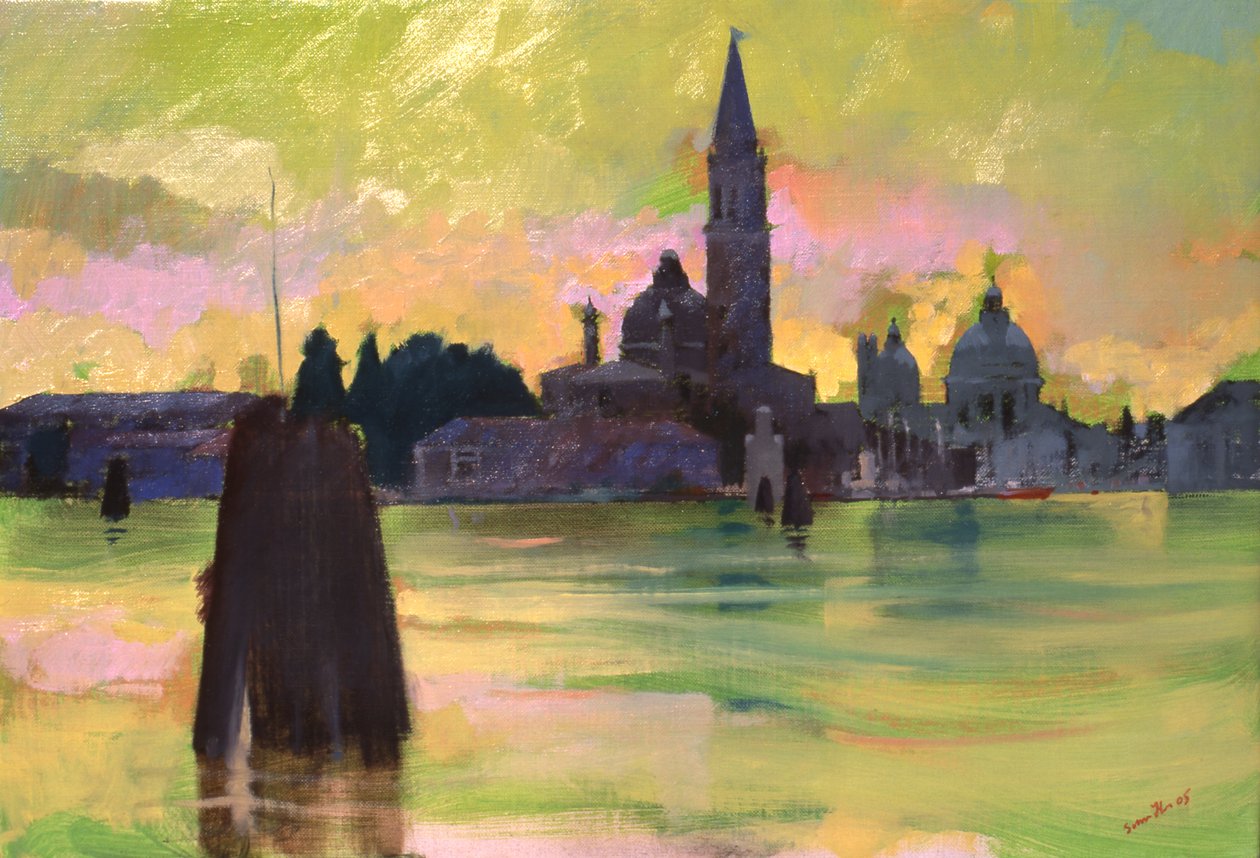 Giorgio i Salute, 2005 (olej na płótnie) autorstwa Simon Fletcher