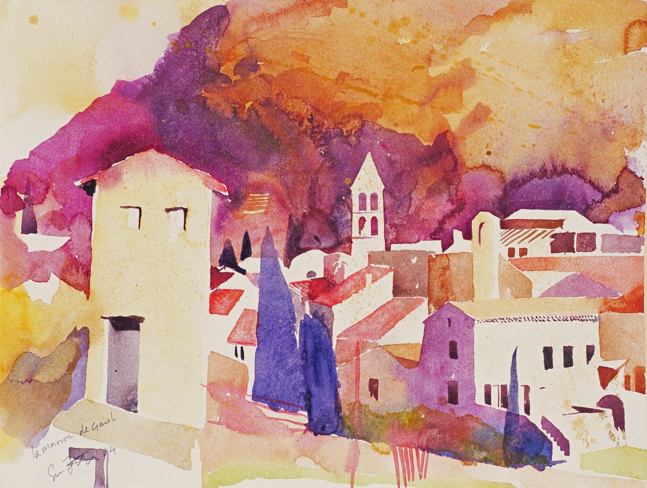 La Maison de Garel, 2004 (akwarela na papierze) autorstwa Simon Fletcher