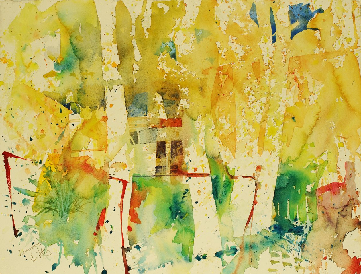 Lamalou, 2006 (akwarela) autorstwa Simon Fletcher