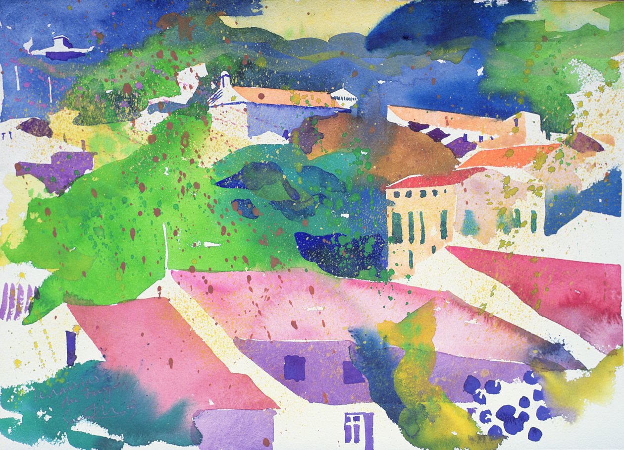 Winogrona z Faugeres, 2003 Francja (akwarela) autorstwa Simon Fletcher