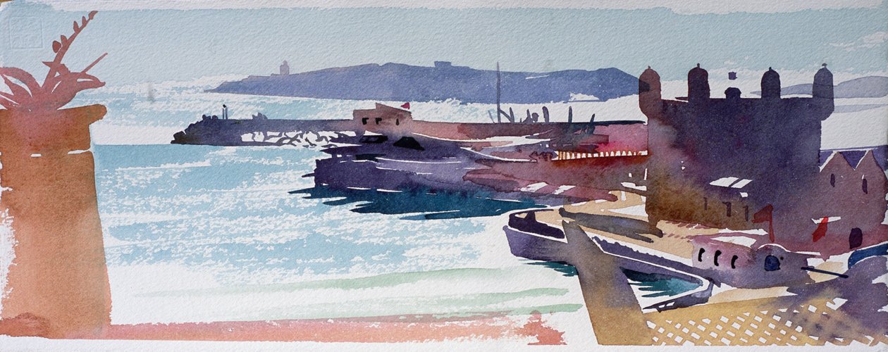 Mogador (akwarela na papierze) autorstwa Simon Fletcher