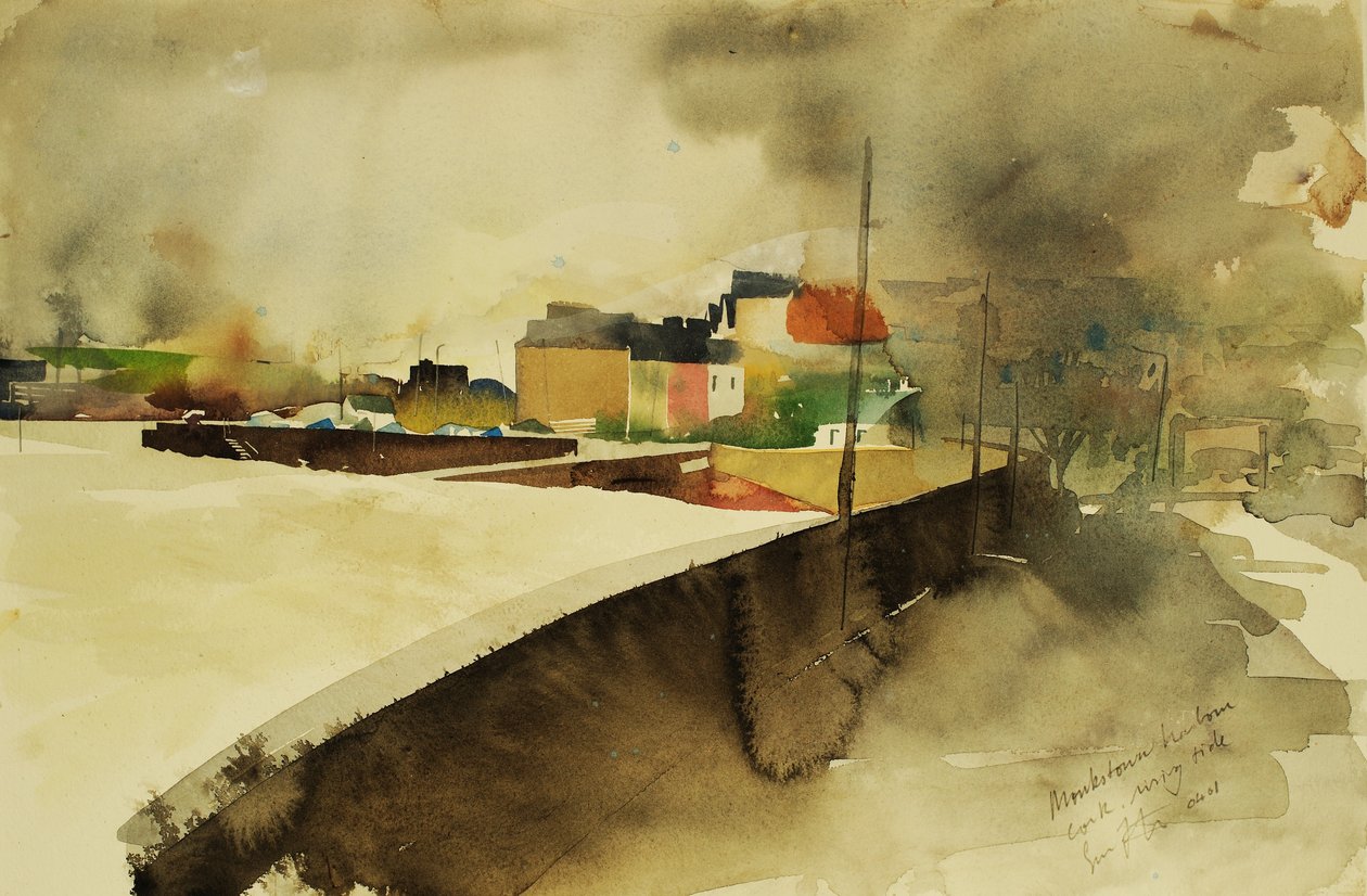 Port Monkstown, Cork, 2003 (akwarela) autorstwa Simon Fletcher
