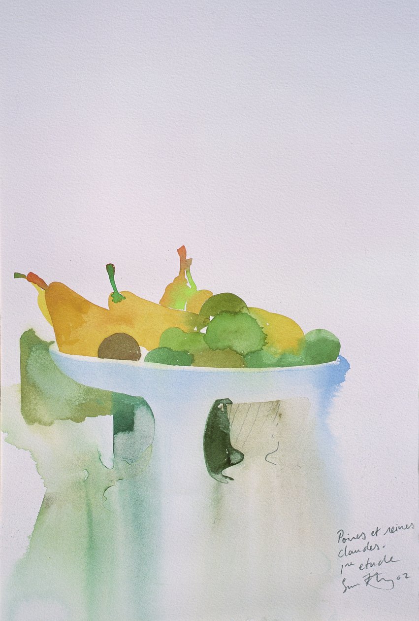 Poire, claudes queens I, 2002 (akwarela) autorstwa Simon Fletcher