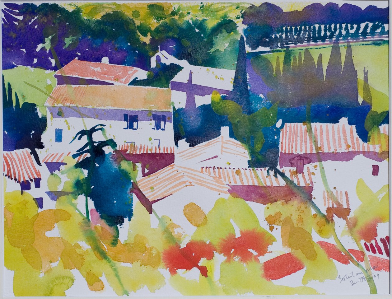 Słońce w maju, 2009 (akwarela) autorstwa Simon Fletcher