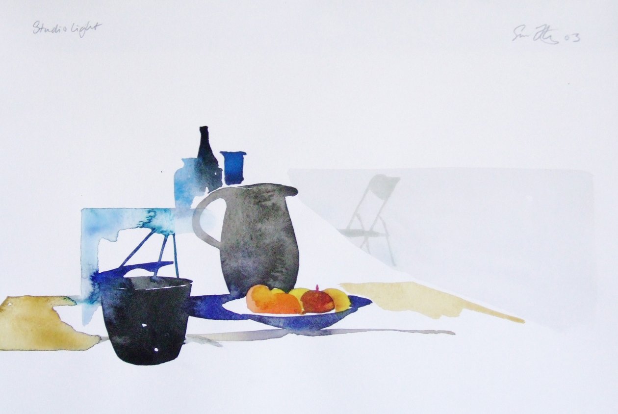 Światło studia, 2003 (akwarela) autorstwa Simon Fletcher