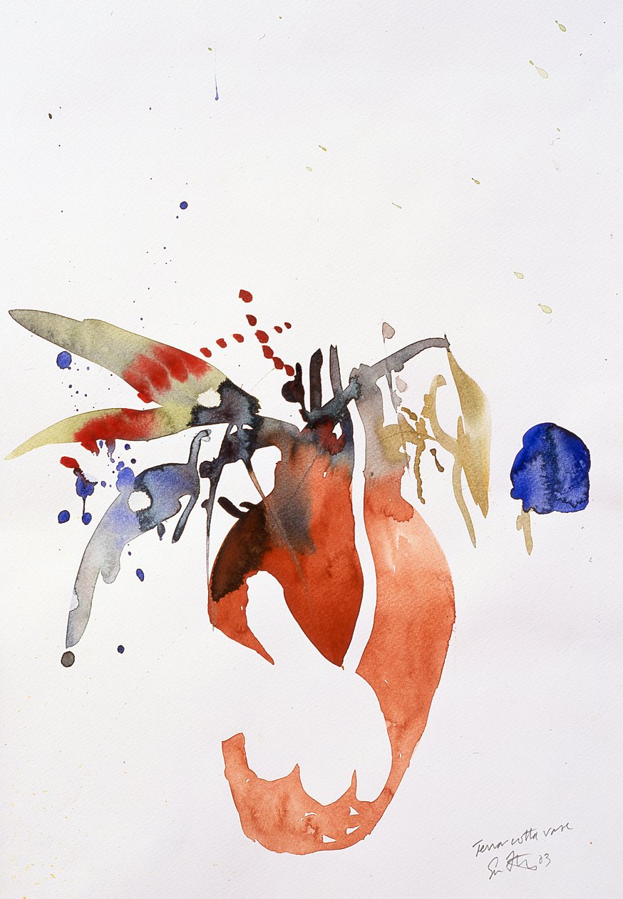 Wazon z terakoty, 2003 (akwarela) autorstwa Simon Fletcher
