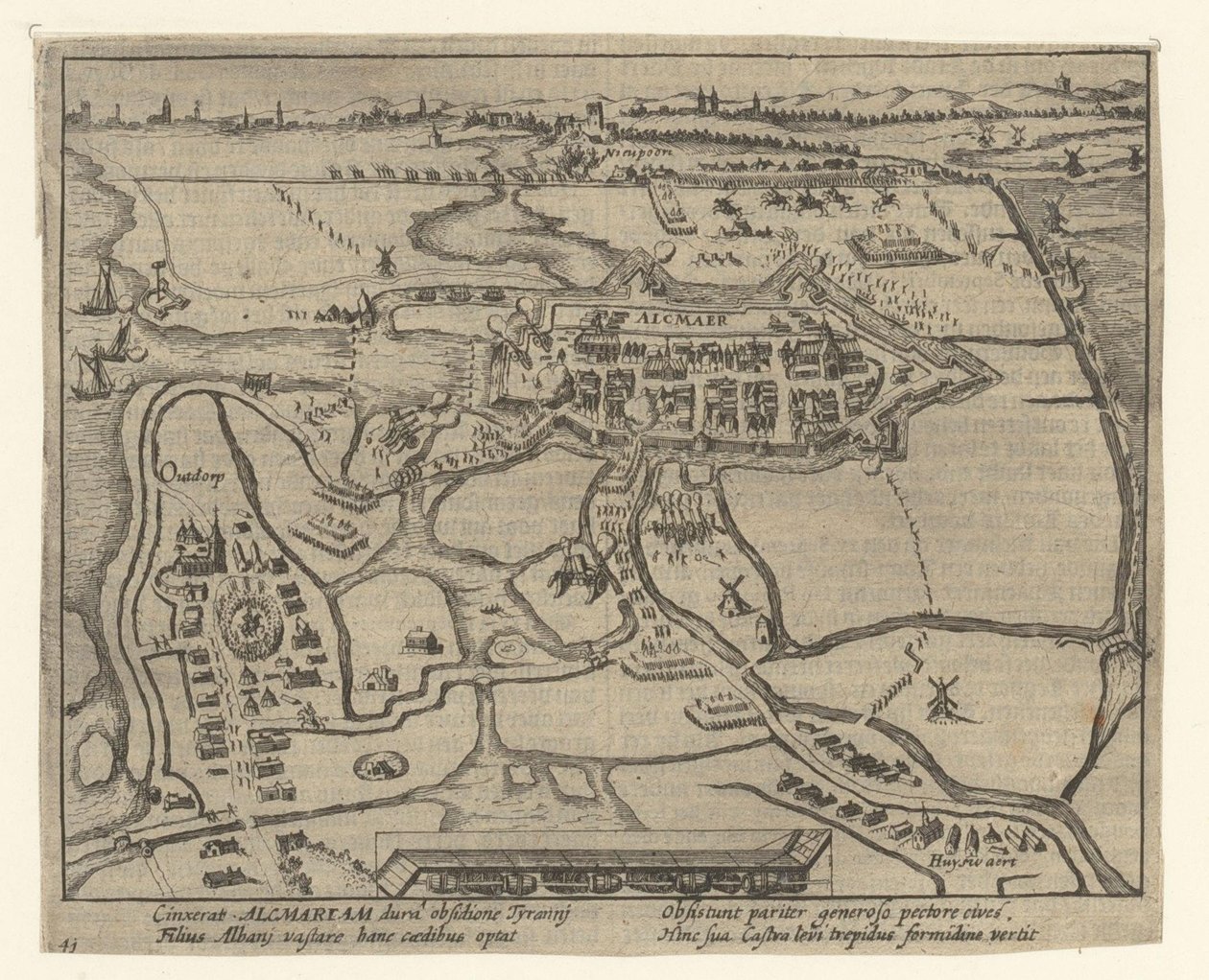 Oblężenie Alkmaaru, 1573 r. autorstwa Simon Frisius