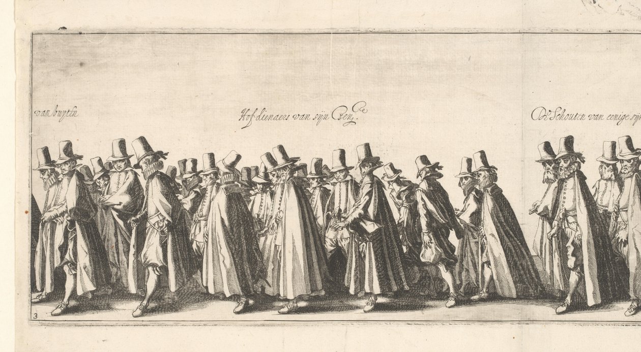 Kondukt pogrzebowy (ilustracja 3), 1615 autorstwa Simon Frisius