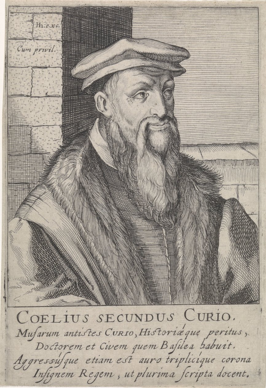 Portret Caeliusa Sekundusa Curio autorstwa Simon Frisius