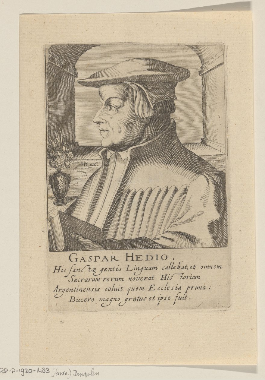 Portret Caspara Hedio autorstwa Simon Frisius