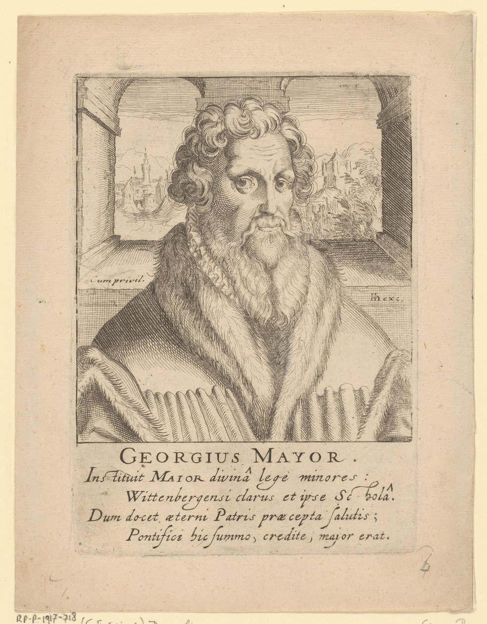 Portret Georga Majora autorstwa Simon Frisius
