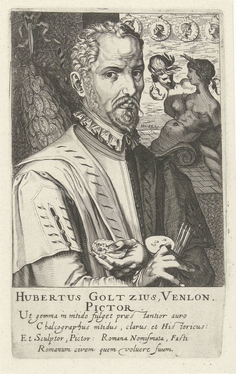 Portret Huberta Goltziusa autorstwa Simon Frisius
