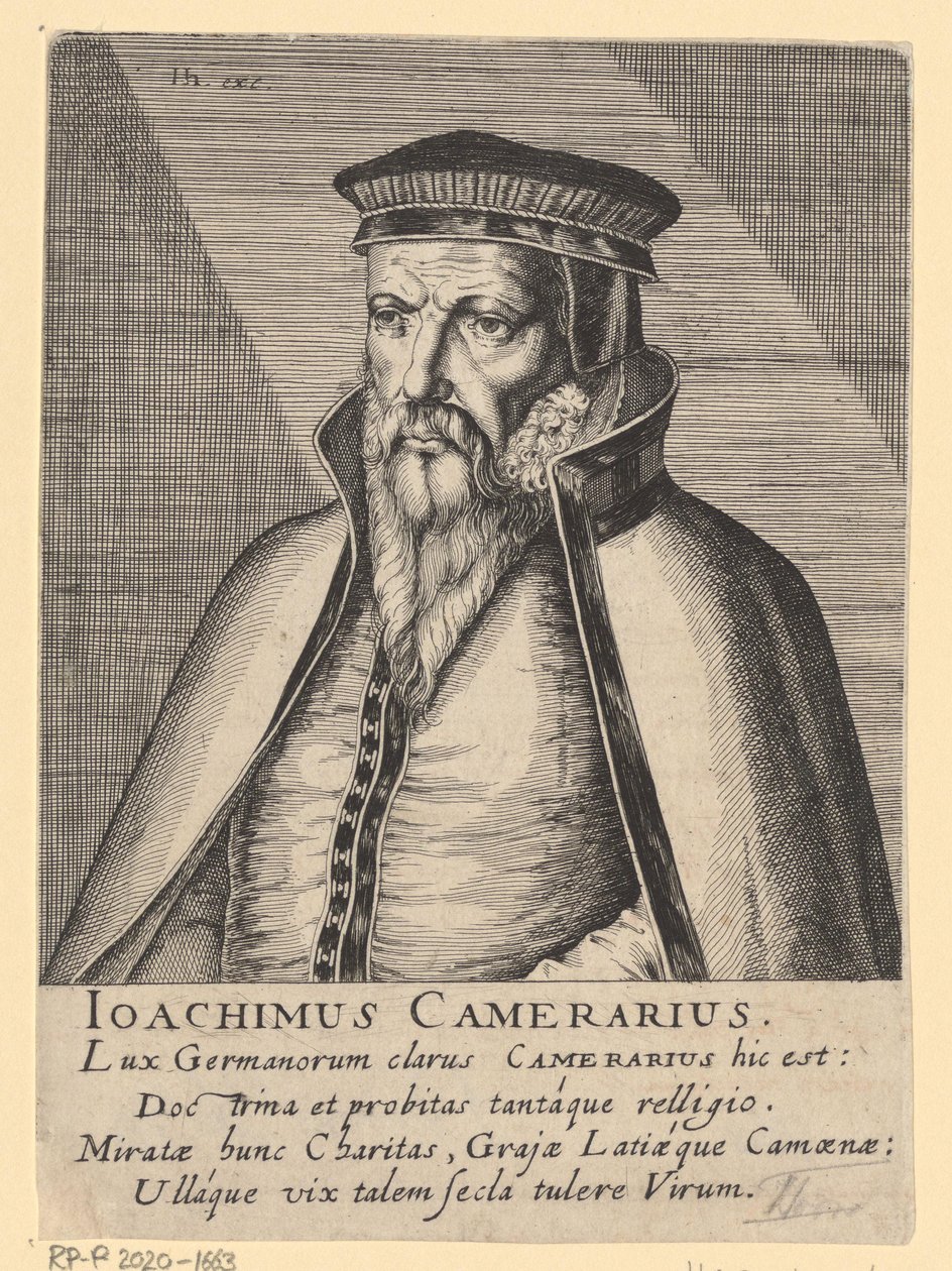 Portret Joachima Camerariusa I autorstwa Simon Frisius