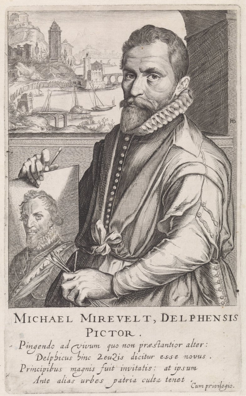 Portret Michiela Jansza van Mierevelta autorstwa Simon Frisius